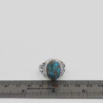 انگشتر فیروزه نیشابوری نقره مردانه دست ساز طرح آرش - Image 3