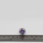 انگشتر آمیتیست نقره زنانه طرح آرزو - Image 4