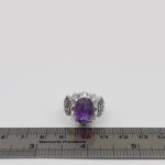 انگشتر آمیتیست نقره مردانه دست ساز طرح پارسا - Image 5