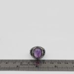 انگشتر آمیتیست نقره مردانه طرح مانی - Image 4