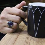 انگشتر آمیتیست نقره مردانه طرح پرهام - Image 2