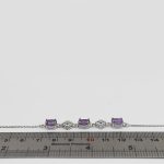 دستبند آمیتیست الماس تراش نقره زنانه طرح ترسا - Image 3