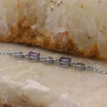 دستبند آمیتیست الماس تراش نقره زنانه طرح رسا - Image 4