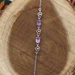 دستبند آمیتیست الماس تراش نقره زنانه طرح رسا - Image 2