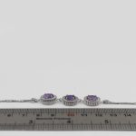 دستبند آمیتیست الماس تراش نقره زنانه طرح آریس - Image 3