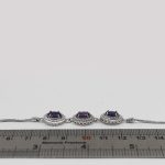 دستبند آمیتیست الماس تراش نقره زنانه طرح الماس - Image 4