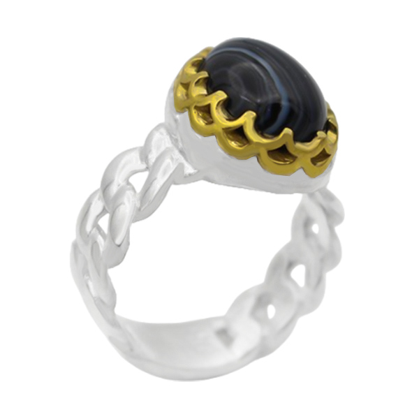 4-1-2028 (solomon-agate-mojtaba-man-ring) (4) زیباترین انگشتر عقیق سلیمانی ظریف