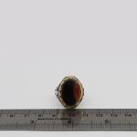 انگشتر عقیق سلیمانی نقره مردانه طرح اکبر - Image 3