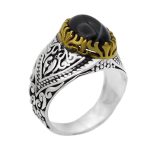 انگشتر عقیق سلیمانی نقره مردانه طرح کامران