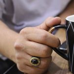 انگشتر عقیق سلیمانی نقره مردانه طرح محمود - Image 2