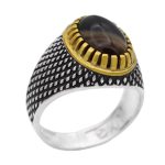 انگشتر عقیق سلیمانی نقره مردانه طرح محمود