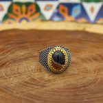 انگشتر عقیق سلیمانی نقره مردانه طرح محمود - Image 5