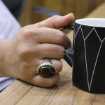 انگشتر عقیق سلیمانی نقره مردانه طرح حمید - Image 2