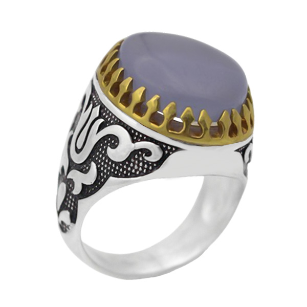 4-1-2035 (bruise-agate-arsh-ring) (2) زیباترین انگشتر عقیق یمنی کبود ارزان