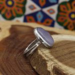 انگشتر عقیق کبود یمنی نقره مردانه طرح سیاوش - Image 5