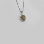 گردنبند عقیق باباقوری نقره زنانه طرح گلشن - Image 4