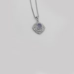 گردنبند عقیق کبود نقره زنانه طرح آرمیتاژ - Image 2