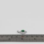 گردنبند عقیق سبز نقره زنانه طرح شقایق - Image 3