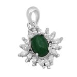 گردنبند عقیق سبز نقره زنانه طرح عصمت