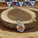 گردنبند عقیق باباقوری نقره زنانه طرح پریسا - Image 2