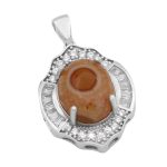 گردنبند عقیق باباقوری نقره زنانه طرح پریسا