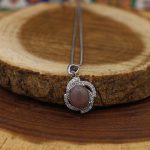 گردنبند عقیق کبود نقره زنانه طرح آیسان - Image 3