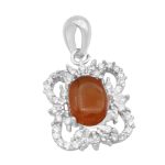 گردنبند عقیق سرخ یمنی نقره زنانه طرح ثریا