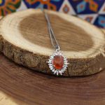 گردنبند عقیق سرخ یمنی نقره زنانه طرح رحمان - Image 3