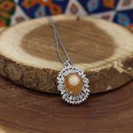 گردنبند عقیق باباقوری نقره زنانه طرح زینب - Image 3