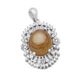 گردنبند عقیق باباقوری نقره زنانه طرح زینب