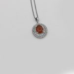 گردنبند عقیق سرخ یمنی نقره زنانه طرح ملیکا - Image 3