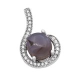 گردنبند عقیق کبود یمنی نقره زنانه طرح شکوه