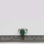 انگشتر زمرد الماس تراش نقره مردانه طرح آریا - Image 4