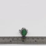 انگشتر زمرد الماس تراش نقره مردانه طرح سامان - Image 4