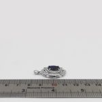 گردنبند یاقوت کبود الماس تراش نقره زنانه طرح ملیکا - Image 2