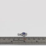 گردنبند یاقوت کبود الماس تراش نقره زنانه طرح الهام - Image 2