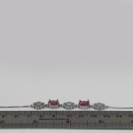 دستبند یاقوت سرخ الماس تراش نقره زنانه طرح هلن - Image 4