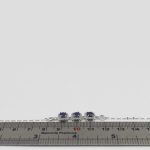 دستبند یاقوت کبود الماس تراش نقره زنانه طرح باران - Image 3