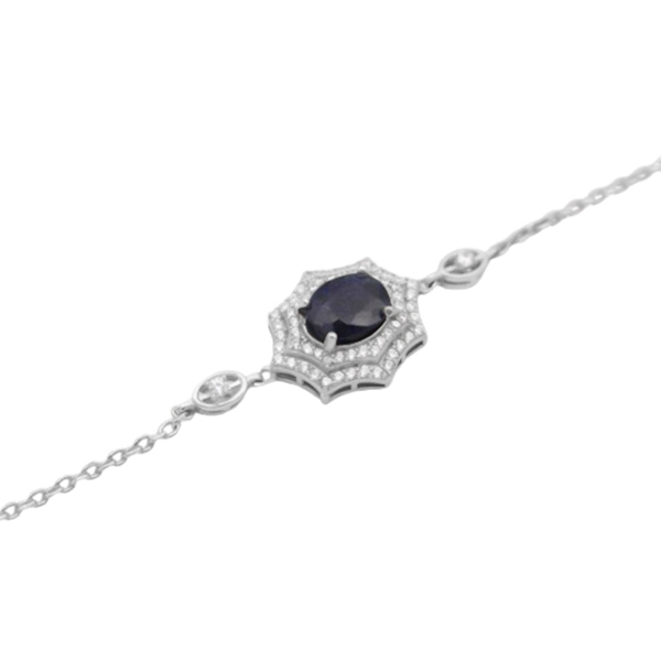 7-4-073 (sapphire-kimiya-bracelet) (2) مدل دستبند یاقوت کبود دخترانه اصلی