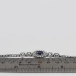 دستبند یاقوت کبود الماس تراش نقره زنانه طرح ریحانه - Image 2