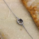 دستبند یاقوت کبود الماس تراش نقره زنانه طرح الماسین - Image 4