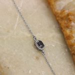 دستبند یاقوت کبود الماس تراش نقره زنانه طرح پریما - Image 2