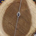 دستبند یاقوت کبود الماس تراش نقره زنانه طرح پریما - Image 4