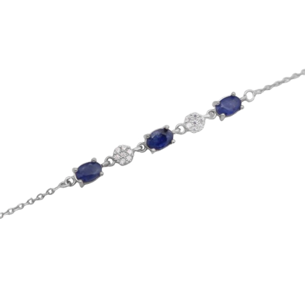 7-4-084 (sapphire-delbar-bracelet-2) (3) دستبند یاقوت کبود زنانه نقره