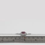 دستبند یاقوت سرخ الماس تراش نقره زنانه طرح سوگل - Image 2