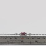 دستبند یاقوت سرخ الماس تراش نقره زنانه طرح نوا - Image 2