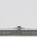 دستبند یاقوت سرخ الماس تراش نقره زنانه طرح شیدا - Image 2