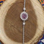 دستبند یاقوت سرخ الماس تراش نقره زنانه طرح شیدا - Image 3