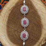 دستبند یاقوت سرخ الماس تراش نقره زنانه طرح رخساره - Image 2