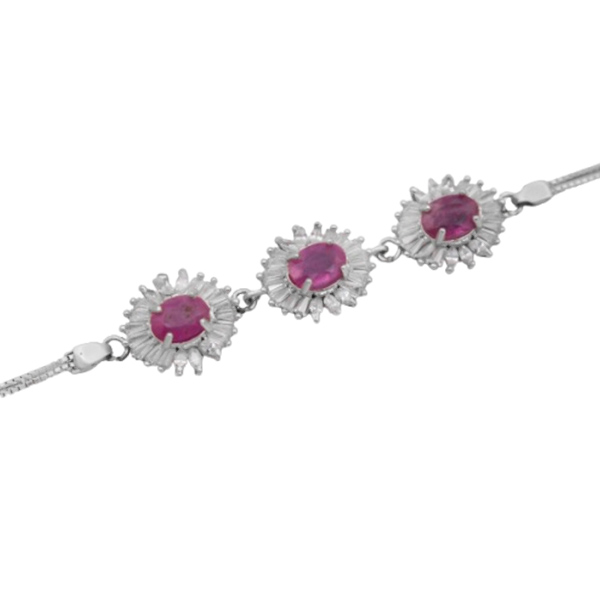 7-4-091 (red-ruby-darya-bracelet) (1) مدل دستبند یاقوت سرخ دخترانه شیک